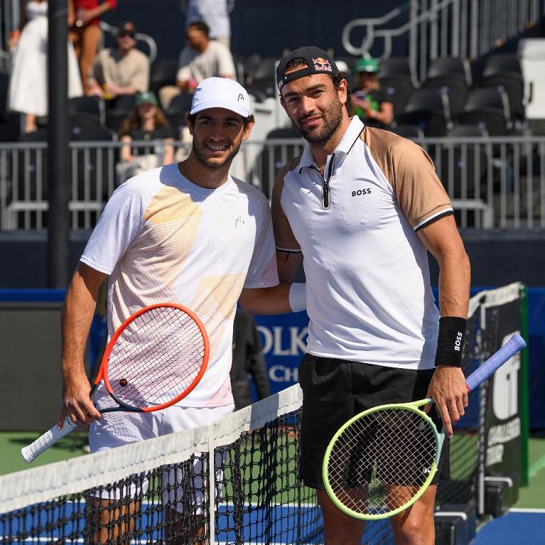 Nuno Borges e Matteo Berrettini (foto Twitter ATP Challenger)