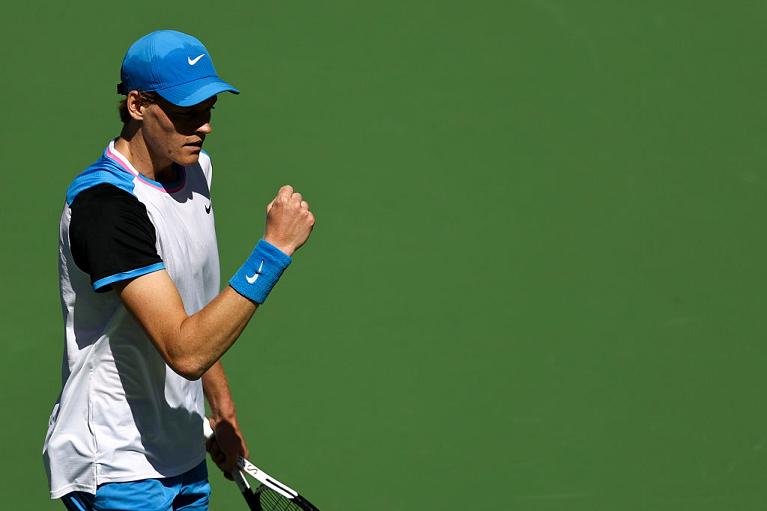 Jannik Sinner esulta (foto Getty Images)