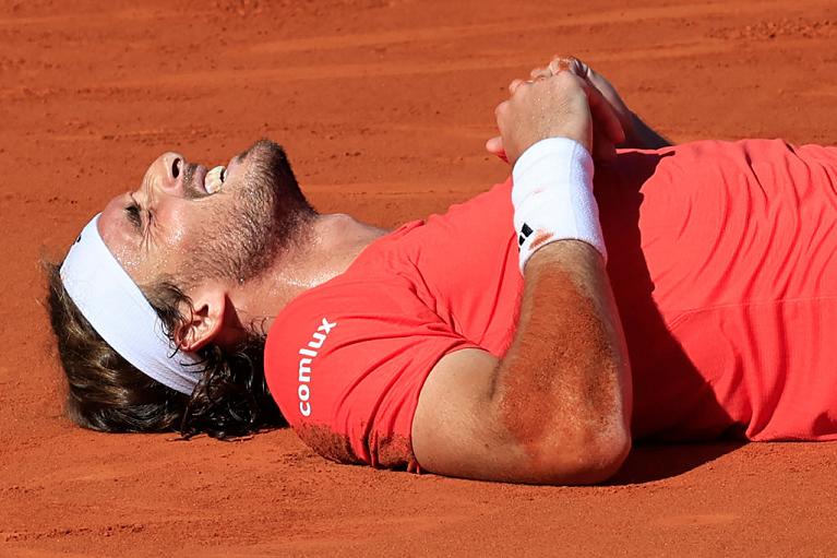 La gioia di Stefanos Tsitsipas a Monte-Carlo (Getty Images)