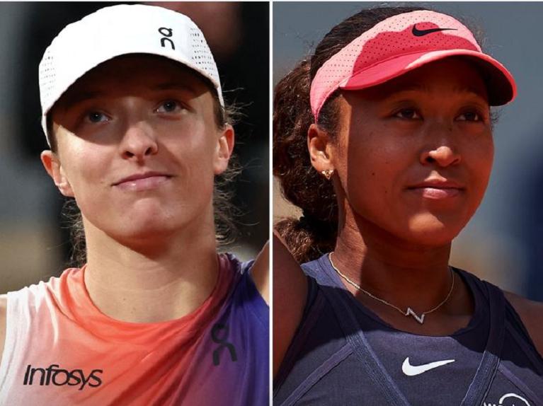 Iga Swiatek e Naomi Osaka (foto Twitter)
