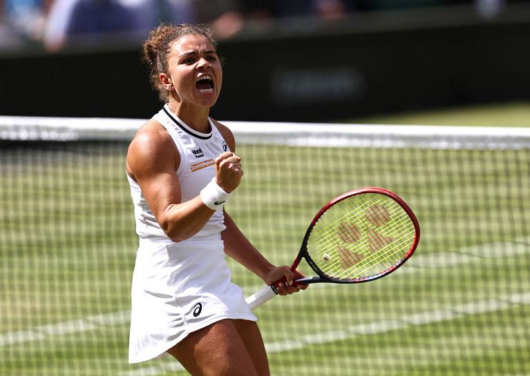 La grinta di Jasmine Paolini (foto Getty Images)