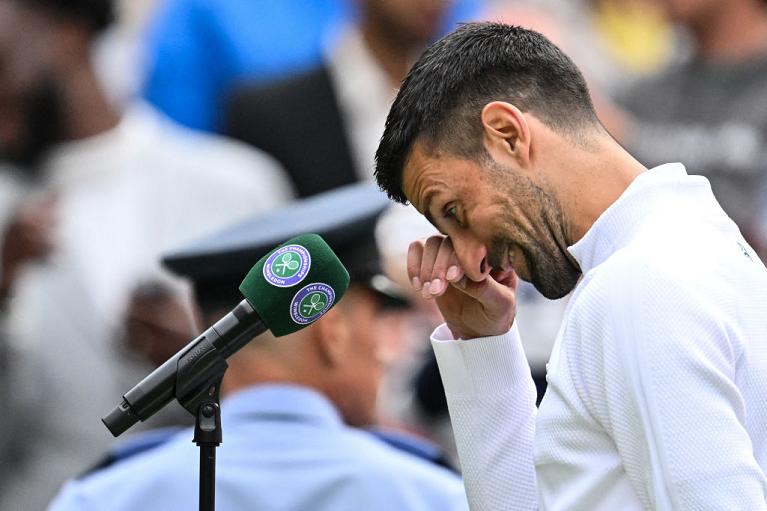 Novak Djokovic intervistato a Wimbledon (Getty Images)