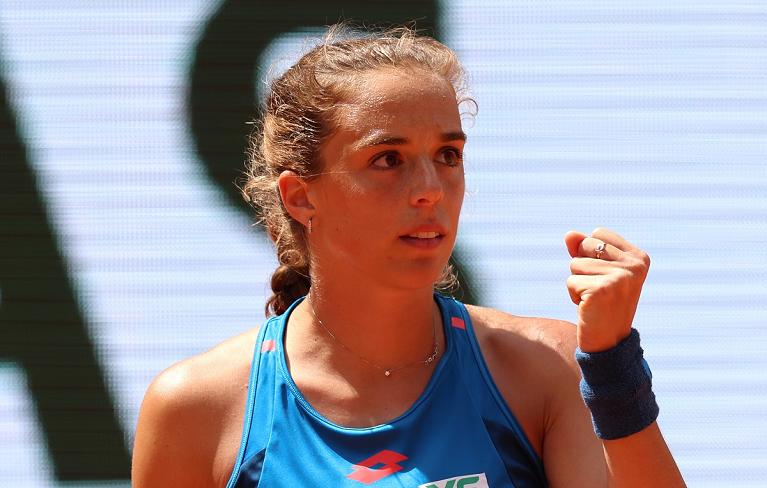 Lucia Bronzetti esulta (foto Getty Images)