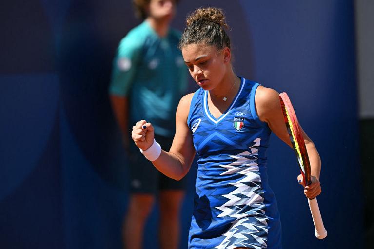 Jasmine Paolini esulta (foto Getty Images)