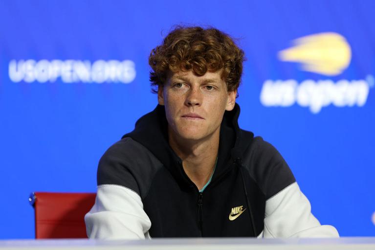 Jannik Sinner in conferenza stampa allo US Open (Getty Images)