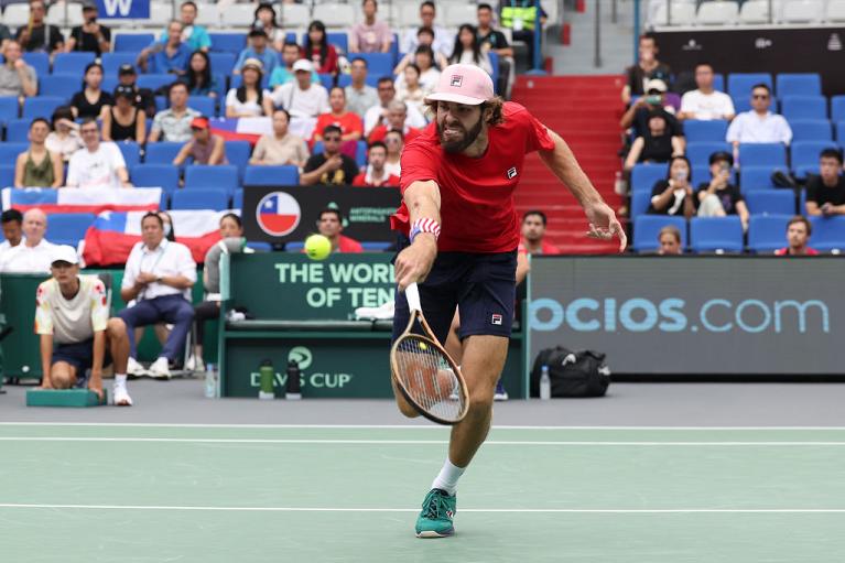 Reilly Opelka in azione in Coppa Davis (Getty Images)
