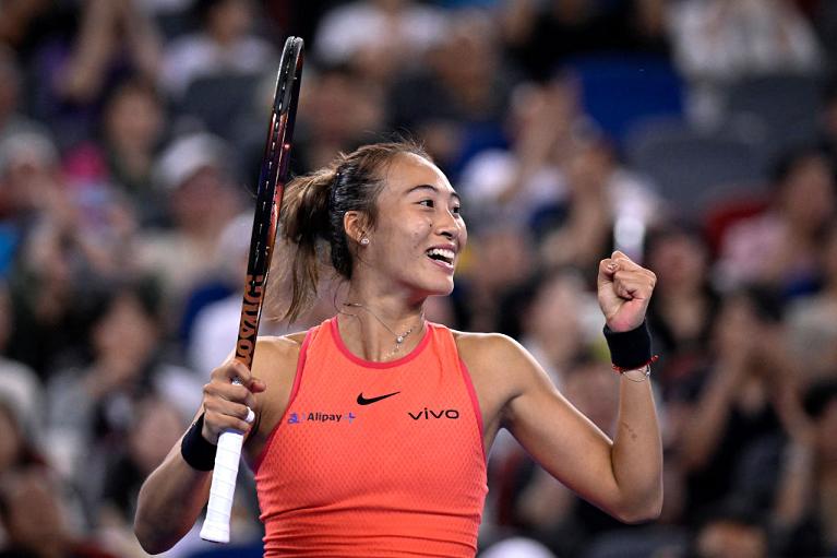 Qinwen Zheng esulta (foto Getty Images)