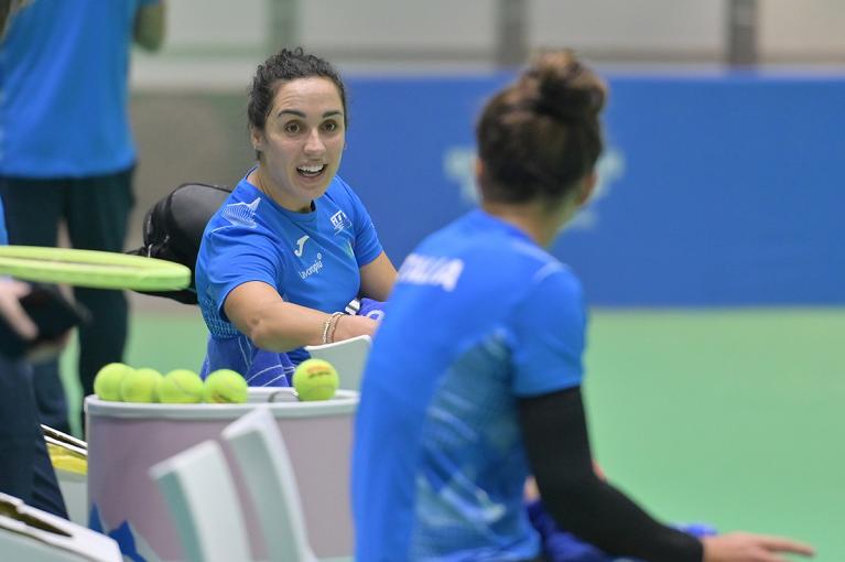 Scambio d'impressioni tra Errani e Trevisan (Fioriti/FITP)