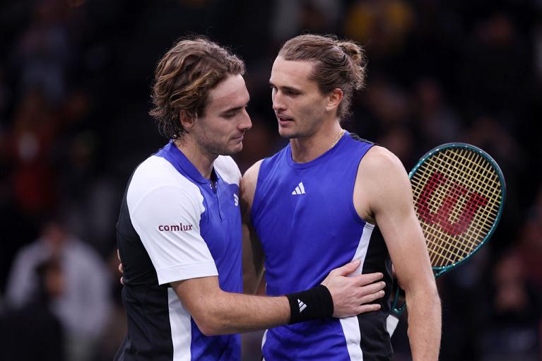 Stefanos Tsitsipas e Alexander Zverev (Getty)