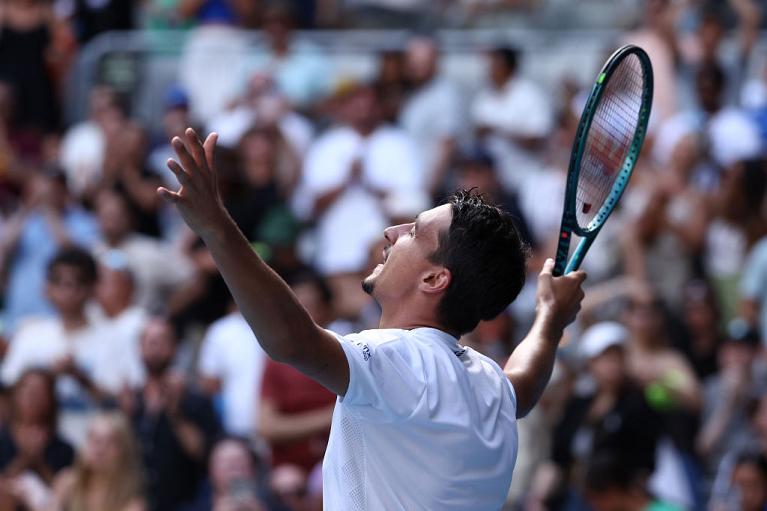 Tutta la felicità di Lorenzo Sonego (foto Getty Images)