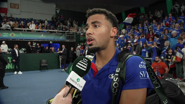 Arthur Fils in Coppa Davis (Fotogramma dal video Davis Cup)