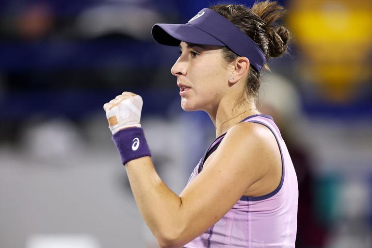 Belinda Bencic esulta ad Abu Dhabi (Getty Images)