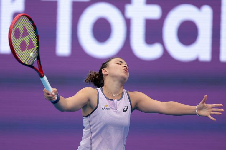 Tutta la frustrazione di Jasmine Paolini (foto Getty Image)
