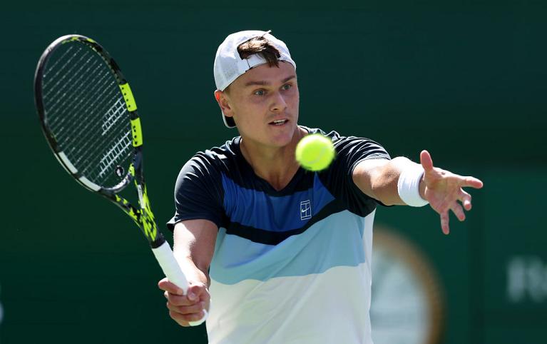Holger Rune in azione a Indian Wells (Getty Images)