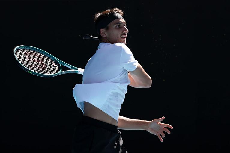 Il movimento di chiusura del diritto di LOrenzo Sonego (foto Getty Images)