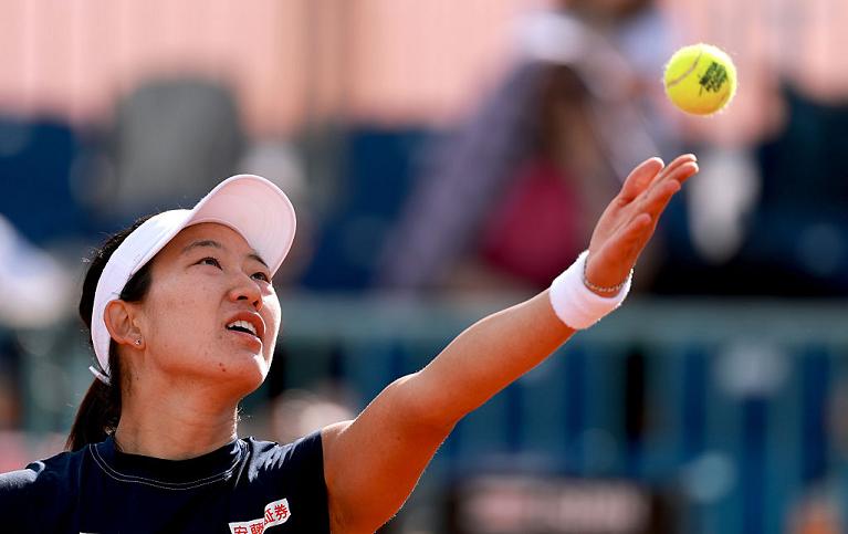 Moyuka Uchijima al servizio (foto Getty Images)
