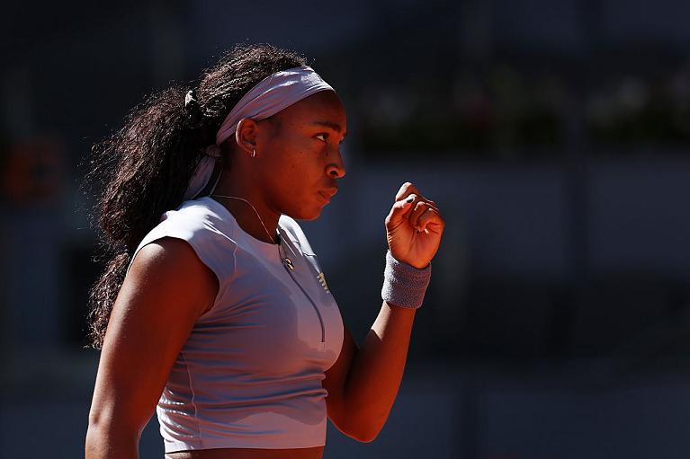 La carica di Gauff a Madrid (Getty Images)
