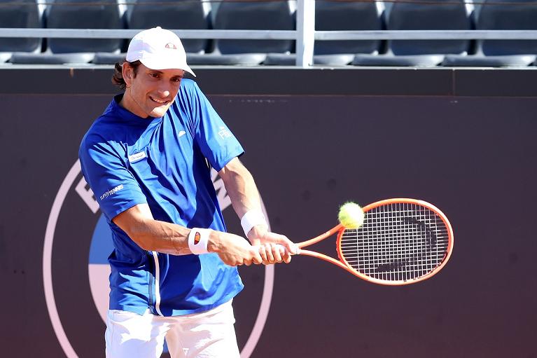 Francesco Passaro in allenamento al Foro Italico (Foto FITP)