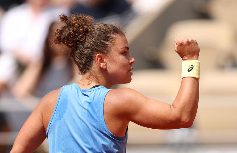 Jasmine Paolini esulta (foto Getty Images)