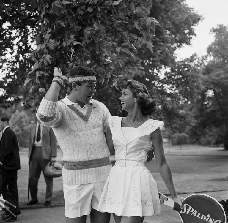 Nicola Pietrangeli e Beverly Baker Fleitz (Getty Images)