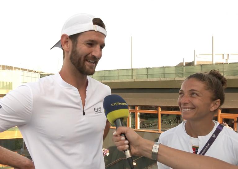 Sara Errani e Vavassori a Wimbledon (Fotogramma dal video SuperTennis)