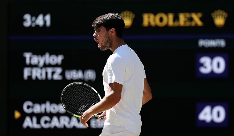 Esulta Carlos Alcaraz (Getty)