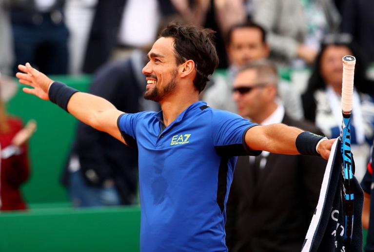 L'esultanza di Fabio Fognini a Monte-Carlo nel 2019 (Getty Images)