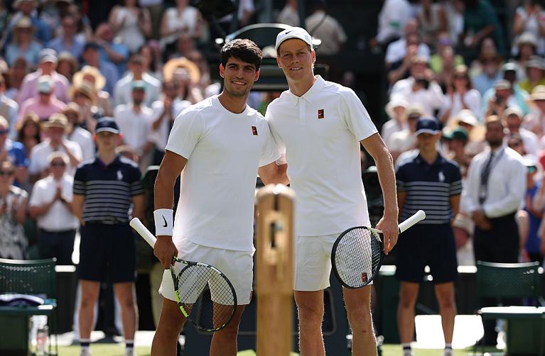 Carlos Alcaraz e Jannik SInner (getty)