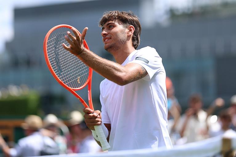 Flavio Cobolli festeggia (foto Getty Images)