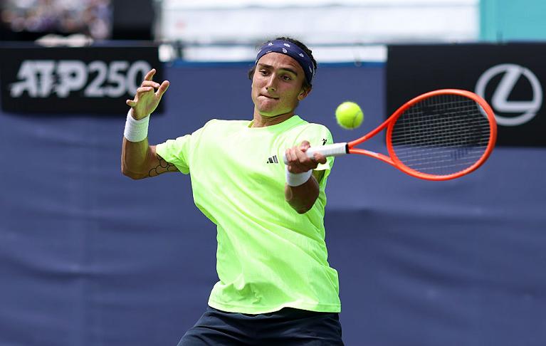 Mattia Bellucci in azione (Getty Images)