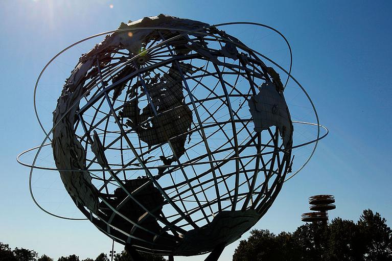 L'Unisfera, uno dei simboli più iconici di Flushing Meadows che ospita lo US Open (Getty Images)