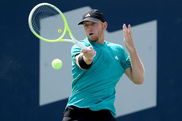 Alejandro Davidovich Fokina in azione col dritto (Getty Images)