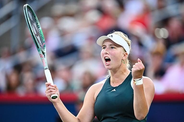 La soddisfazione di Clara Tauson (foto Getty Images)