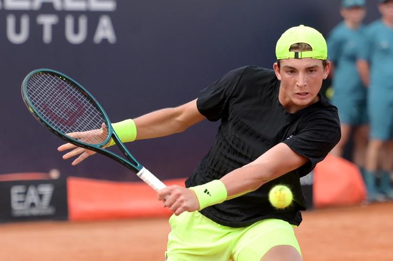 Jacopo Vasamì in allenamento al Foro Italico (Foto FITP)