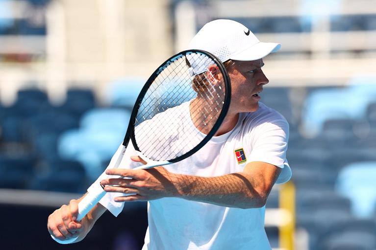 Jannik Sinner in allenamento (foto profilo X Cincinnati Open)