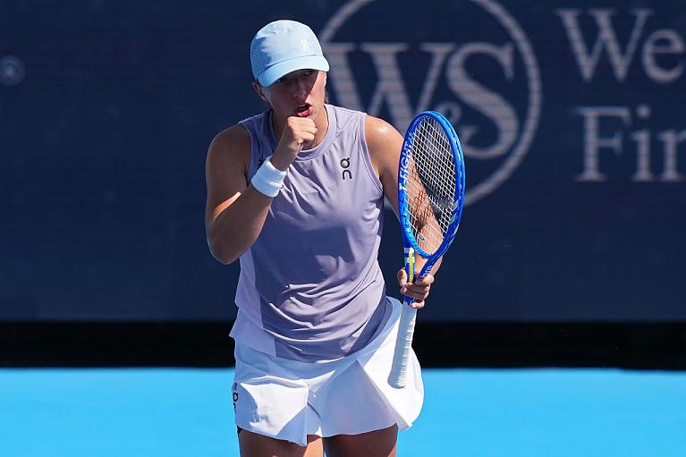 Iga Swiatek esulta (foto Getty Images)