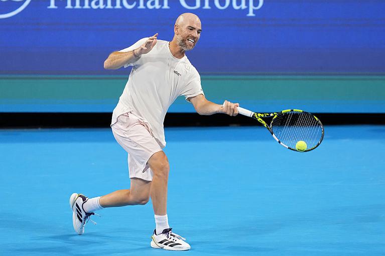 Mannarino in azione col dritto (Getty Images)