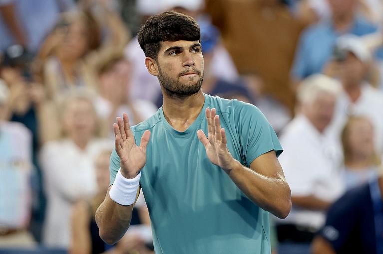 La gioia di Carlos Alcaraz a Cincinnati (Getty Images)