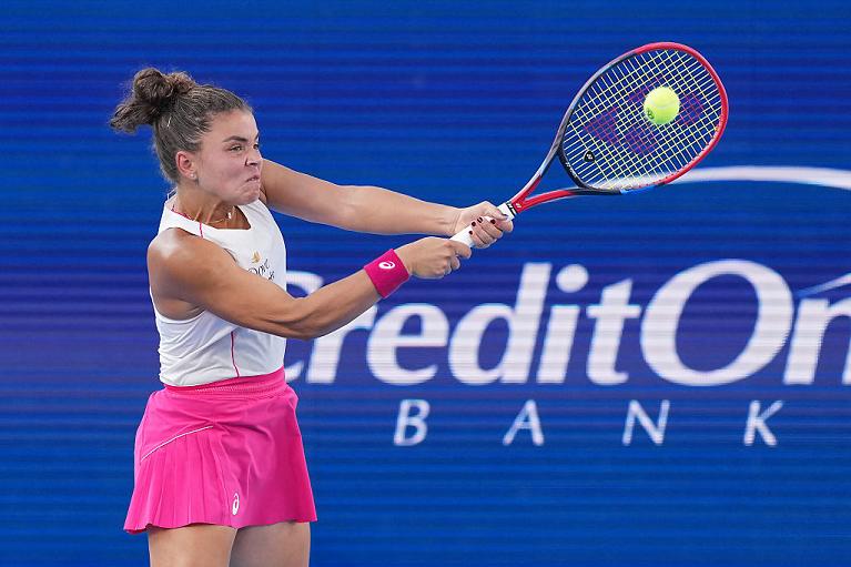 Jasmine Paolini in azione a Cincinnati (Getty Images)