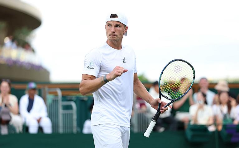 Un'esultanza di Marton Fucsovics (Getty Images)