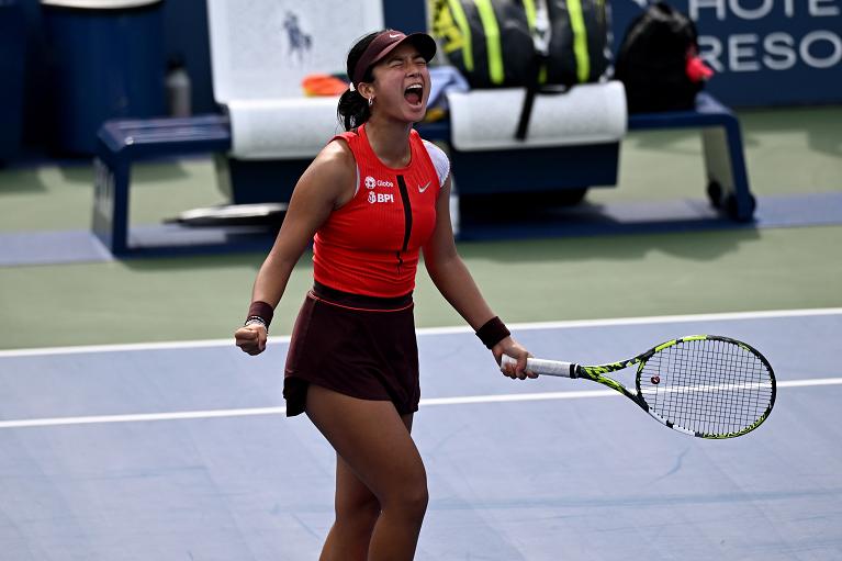 Alexandra Eala esulta allo US Open (Foto USTA)