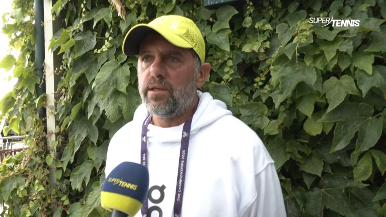 Stefano Cobolli intervistato su SuperTennis (Fotogramma dal video)
