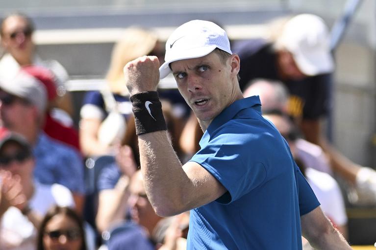 Un'esultanza di Denis Shapovalov allo US Open (Foto USTA)