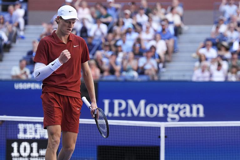 Jannik Sinner esulta allo US Open (Foto USTA)