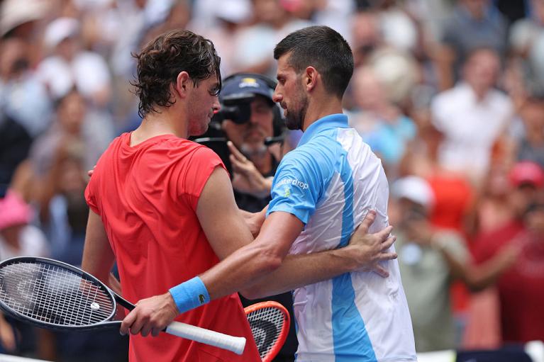 Taylor Fritz e Novak Djokovic (Getty)