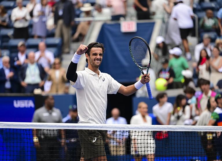 L'esultanza di Lorenzo Musetti allo US Open (Foto USTA)