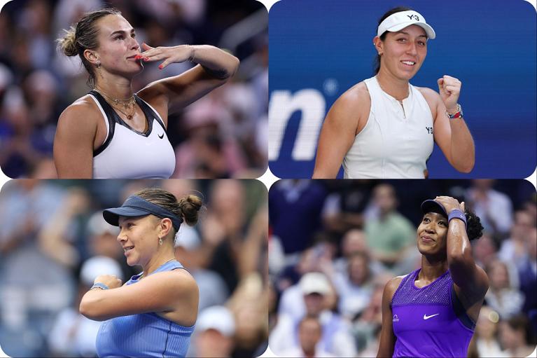Le quattro semifinaliste dello US Open 2025 (Getty Images)