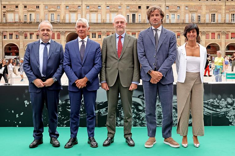 Giammaria Manghi, Andrea Abodi, Angelo Binaghi, Feliciano Lopez e Roberta Li Calzi (foto FITP)