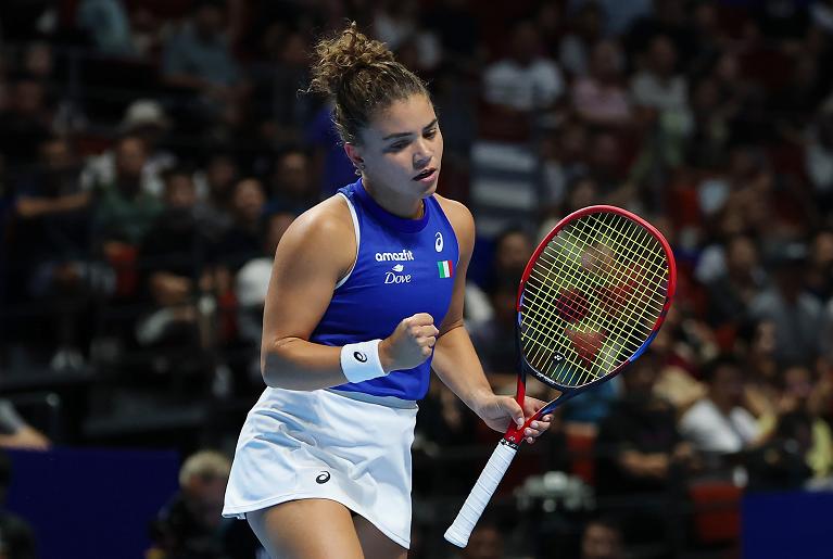 Un'esultanza di Jasmine Paolini in Billie Jean King Cup (Getty Images)