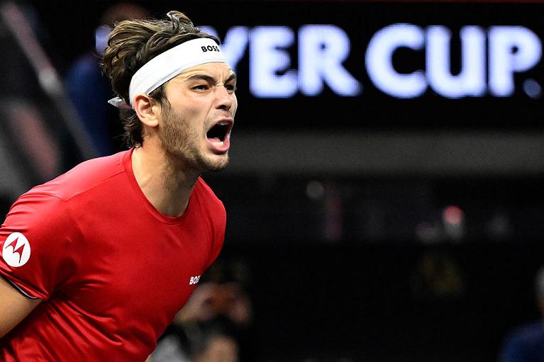 L'esultanza di Taylor Fritz in Laver Cup (Getty Images)